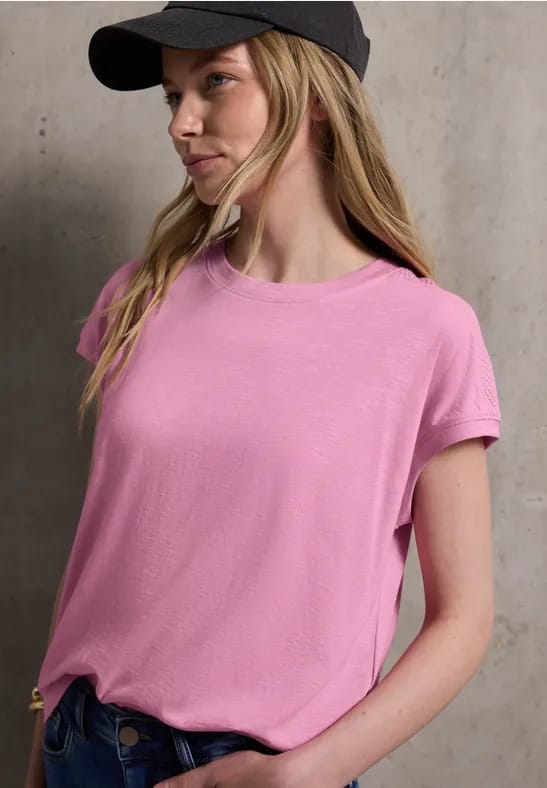 Shirt met schouderdetail