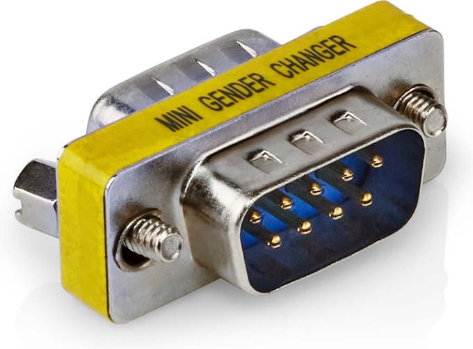 Gender changer - RS232 koppelstuk - Seriële Adapter - 9-polig - Metaal - Allteq