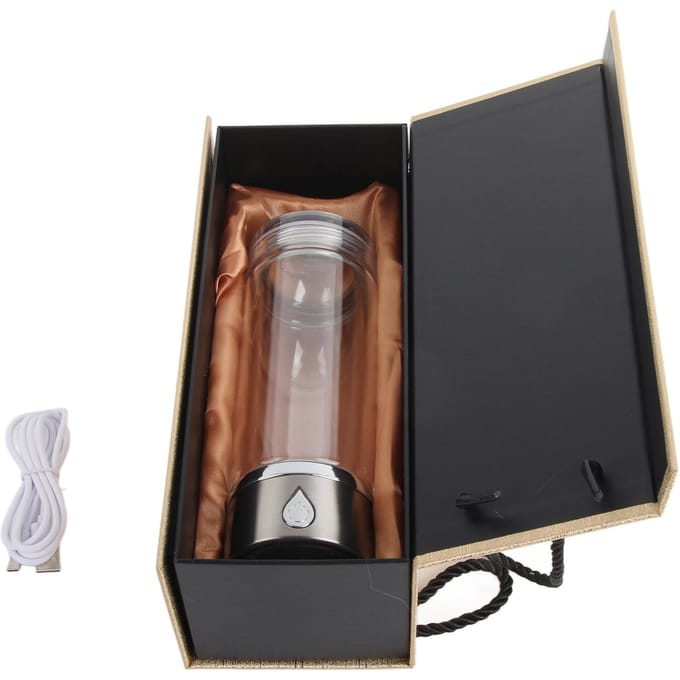 Bouteille d'eau hydrogénée 380 ml Générateur Technologie SPE Rechargeable par USB Portable Eau riche en hydrogène brown