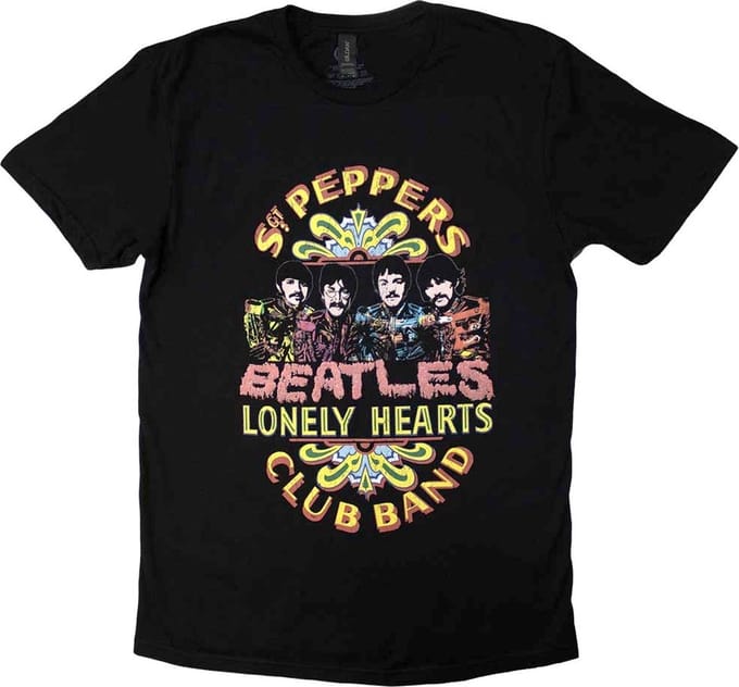 The Beatles - Sgt Pepper 2 Heren T-shirt - M - Zwart