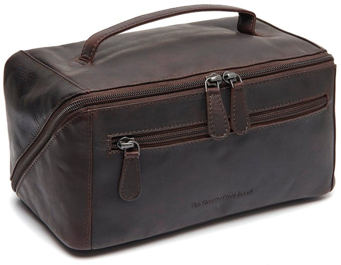 Chesterfield Elmia Waxed Pull Up Toilettas - Bruin