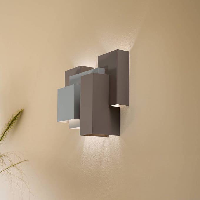 Luminex Wandlamp Wall, beige, 5 x G9, staal