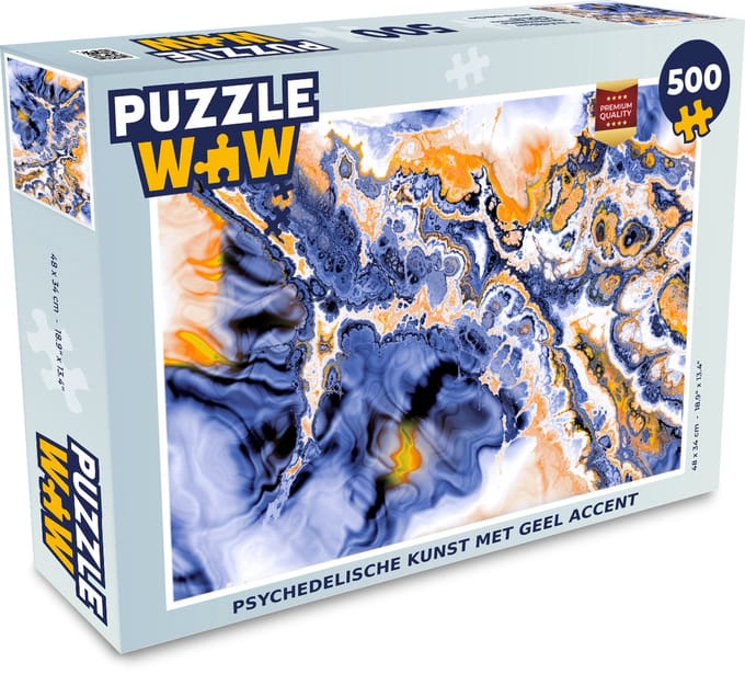 Puzzel Kunst - Vormen - Psychedelisch - Legpuzzel - Puzzel 500 stukjes