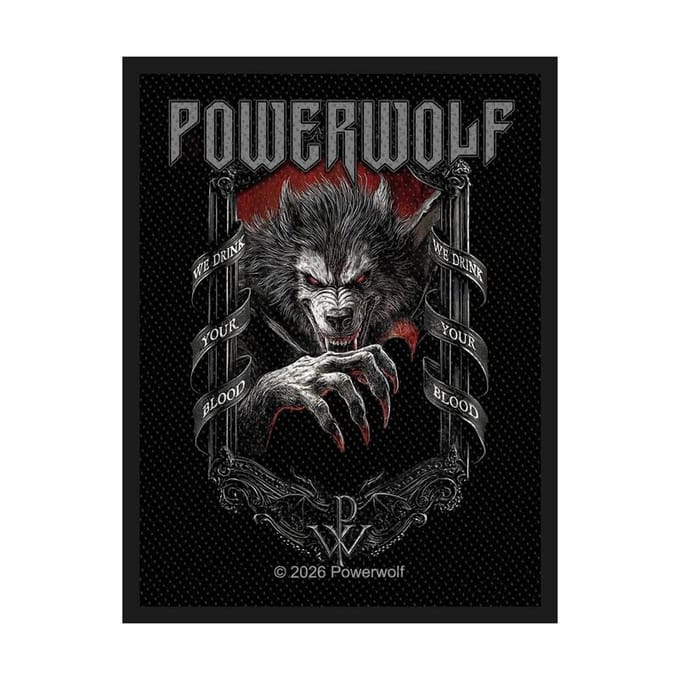 Powerwolf We Drink Your Blood Unisex Patch - zwart - Standard