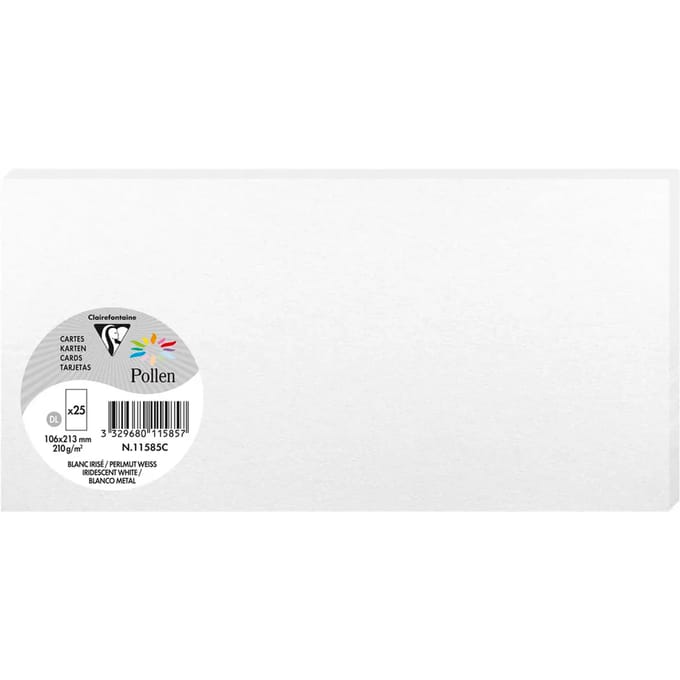 Stuifmeel van Clairefontaine Card DL, parelmoer wit