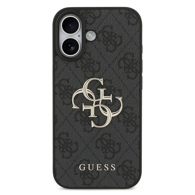 Guess Back Cover - iPhone 17 - Zwart - Big Metal Logo - Slanke pasvorm