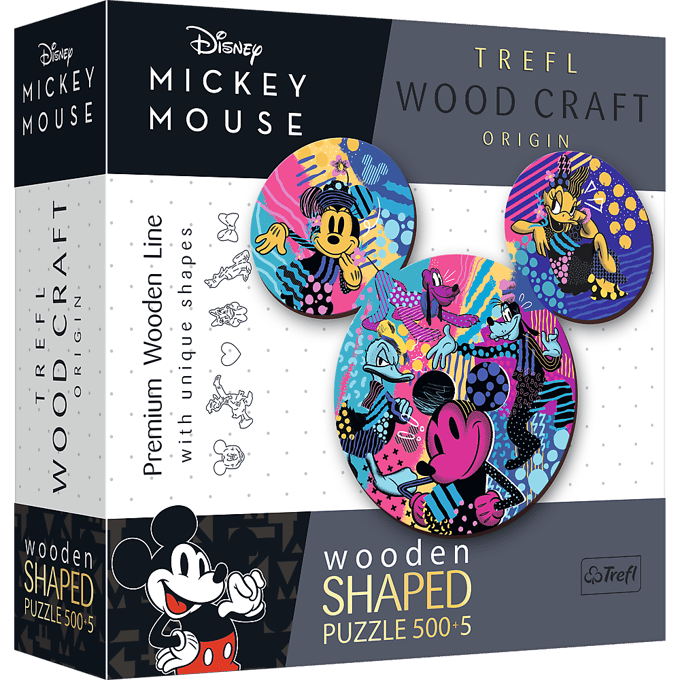 Trefl puzzel hout Mickey Mouse 500+5 stukjes Disney cartoon.