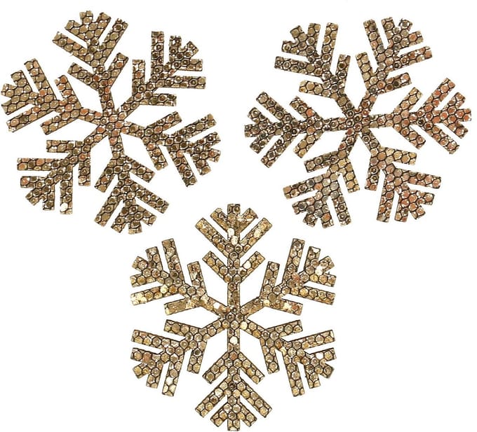 Sneeuwvlok goud kerstdecoratie Ø4cm 48 st, 48 Stück