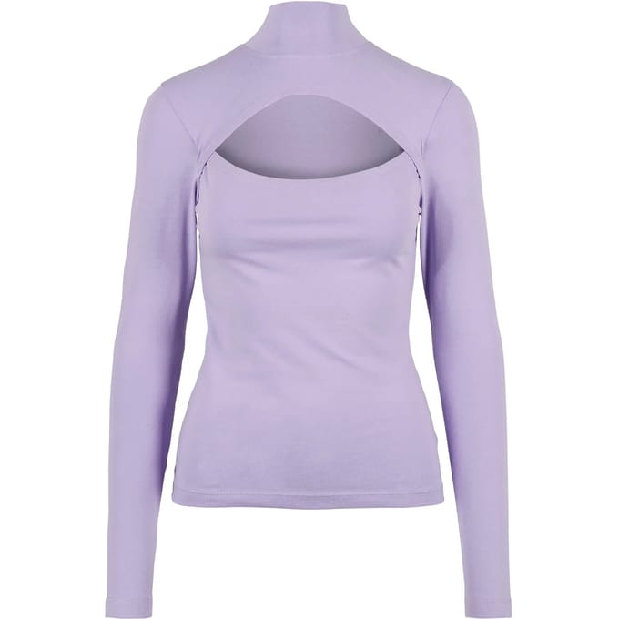 Urban Classics - Cut-Out Turtleneck Longsleeve top - 4XL - Paars