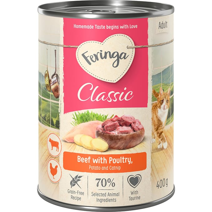 24x400g Feringa Classic Meat Menu Rund & Gevogelte Kattenvoer