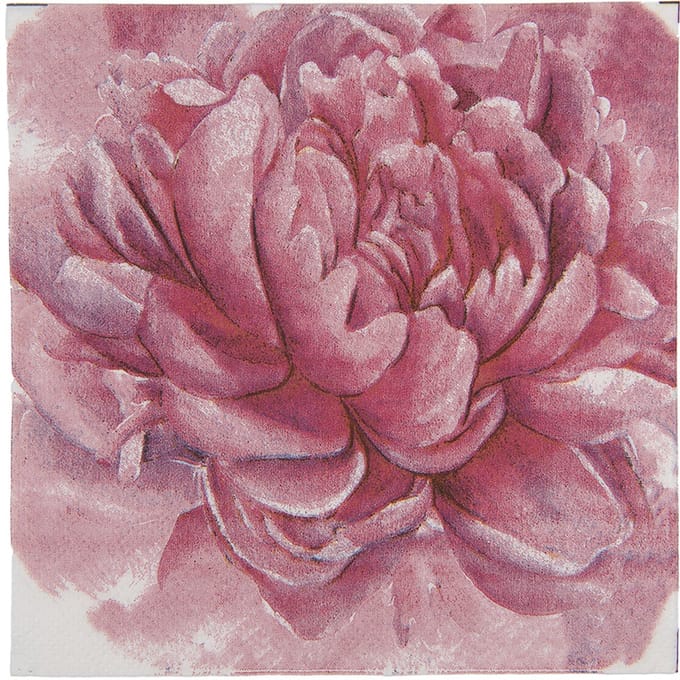 Clayre & Eef Servetten Papier Set van 20 33x33 cm Roze Papier