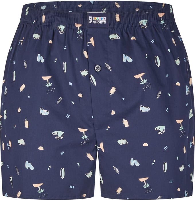 Happy Shorts Wijde Boxershort Heren Beach Print - Maat M