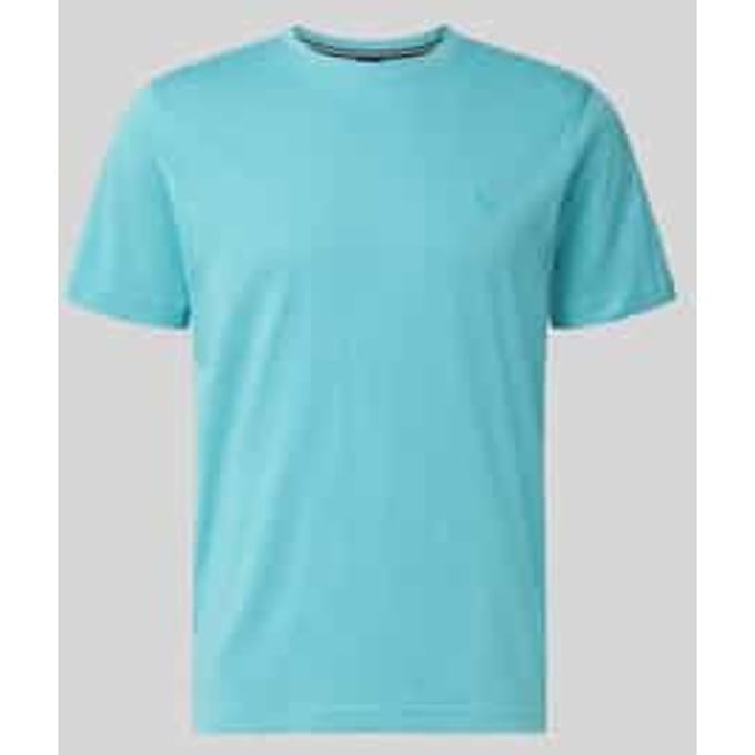T-shirt met ronde hals en Gestikt logo