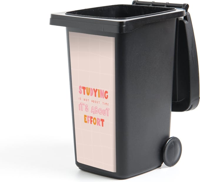 Container sticker Studeren - Tijd - Onderwijs - Quotes - 38x80 cm - Kliko sticker