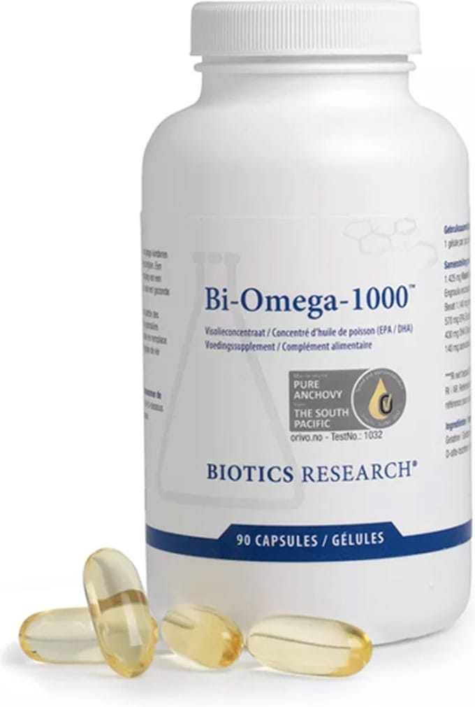 Bi-omega 1000 Caps 90 Nf - Omega-3 Supplement voor Hart, Hersenen en Ogen