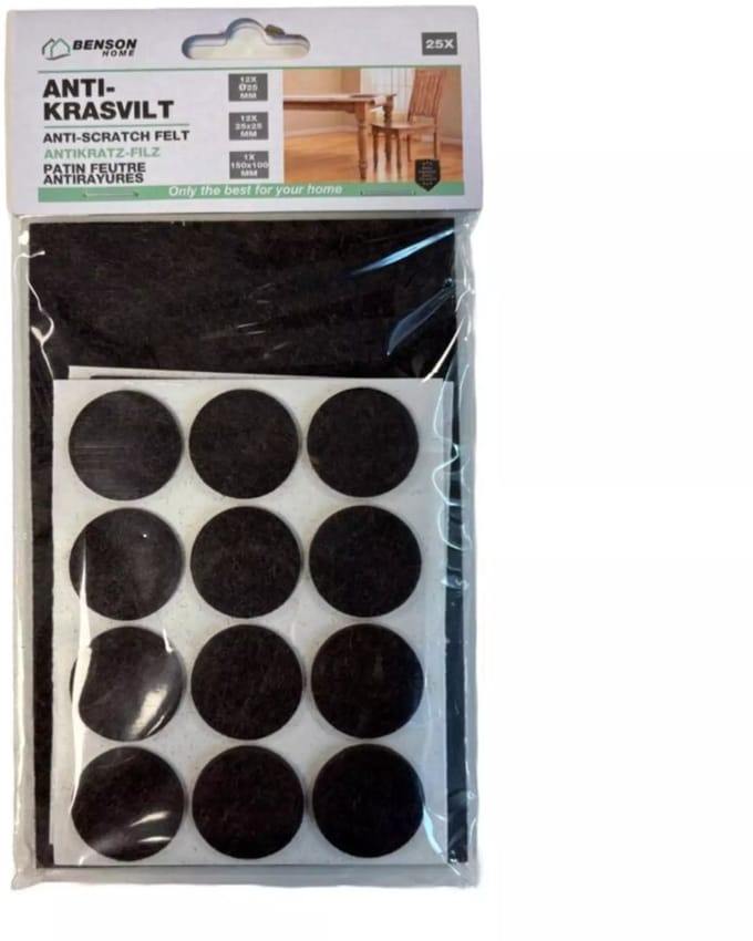 Benson Zelfklevend antikrasvilt - 25-delige set - Bruin - Diverse maten
