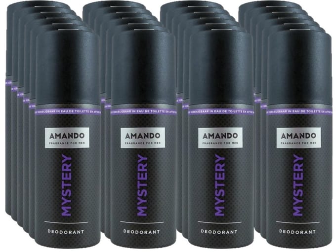 Amando Deodorant Spray Mystery 150 ml - Voordeelverpakking 24 stuks