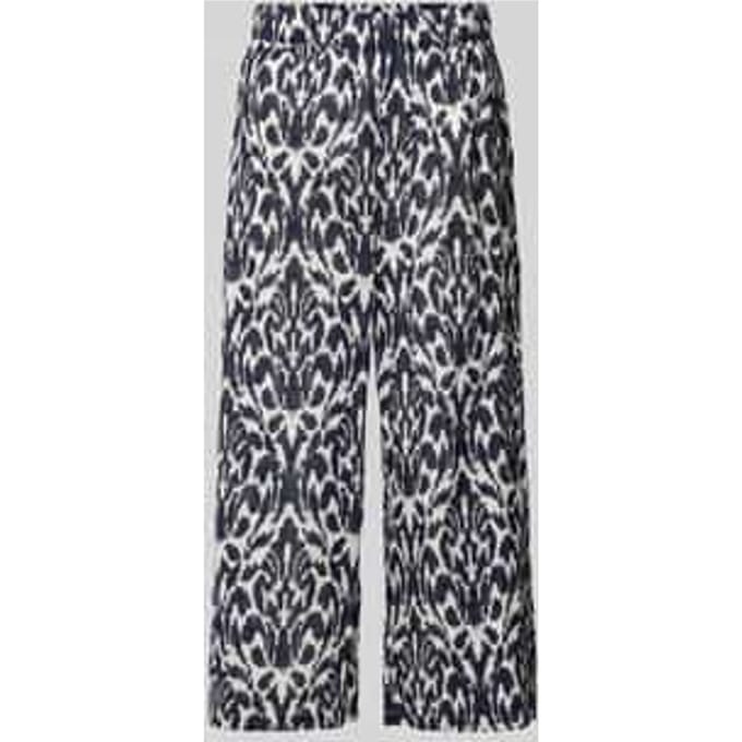 Wide leg stoffen broek met verkort model, model 'Anjelica'