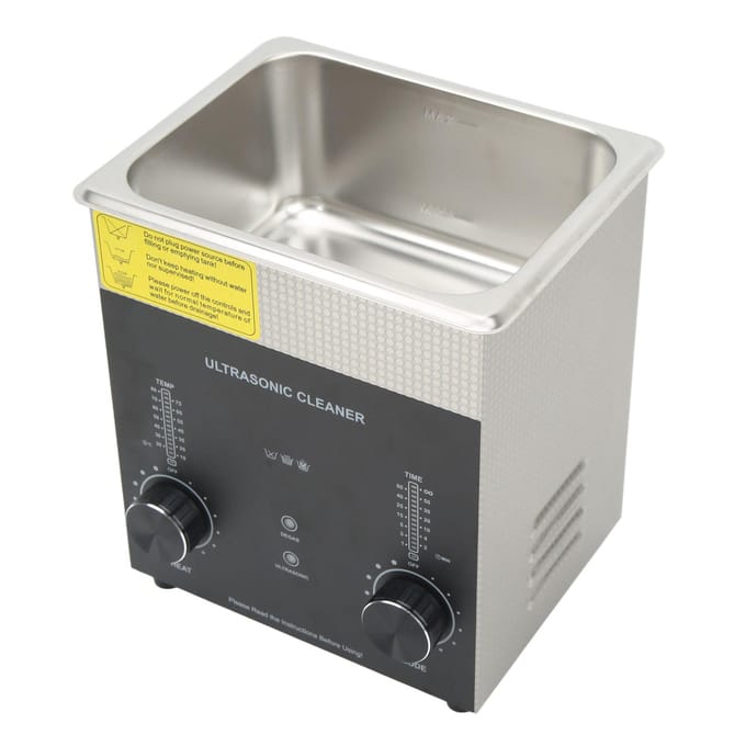 2L Ultrasone Reiniger met Timer Verwarming Ontgassingsmodus RVS Meerdere Ventilatiegaten Dubbele Zekering gray