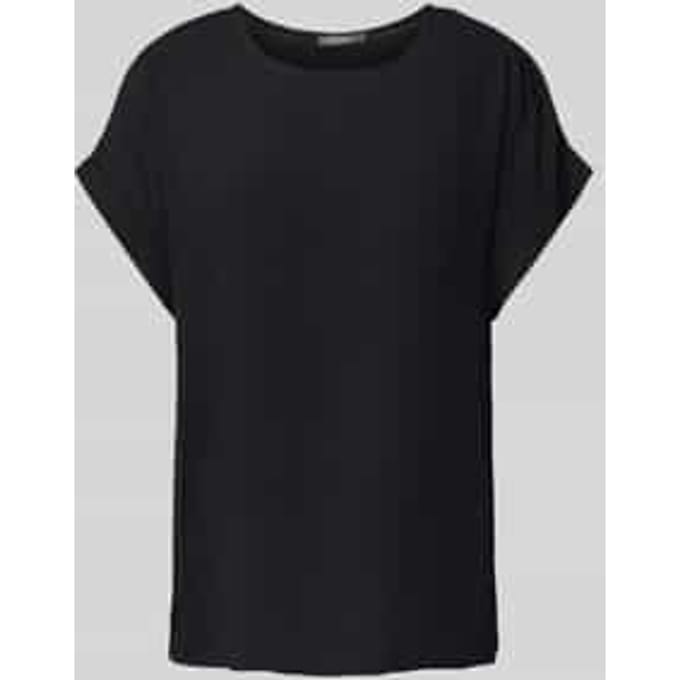 Blouseshirt van viscose met ronde hals