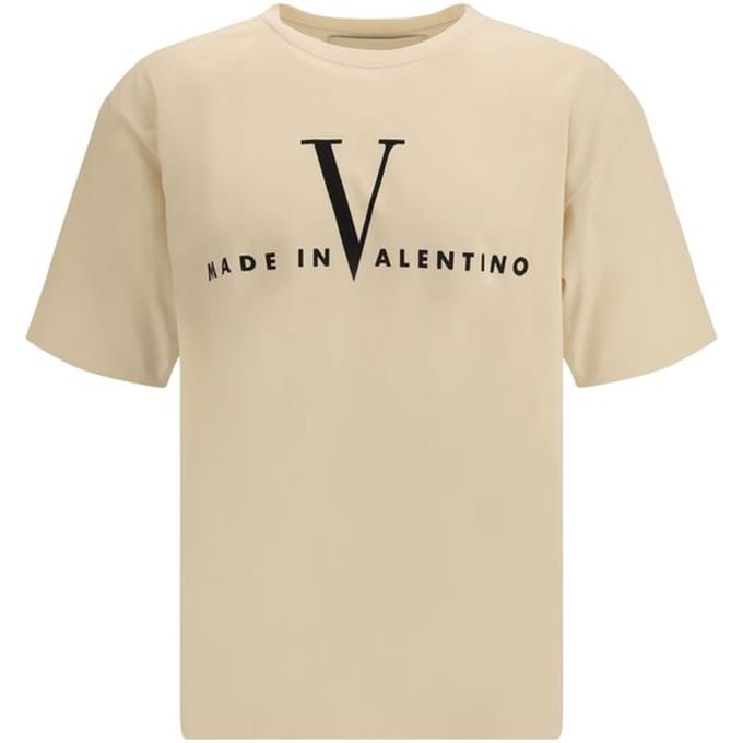 Valentino Beige Katoenen T-Shirt