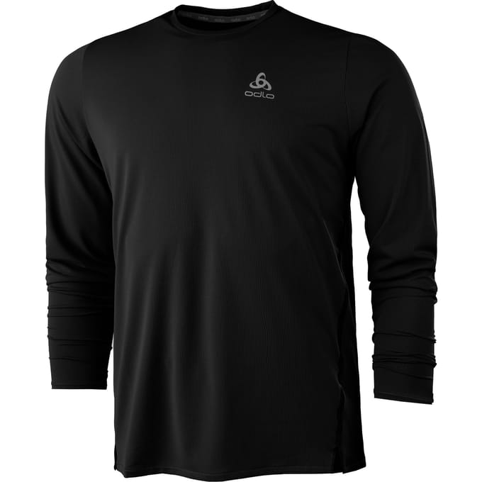 Odlo Zeroweight Chill-Tec Crew Neck Longsleeve Heren-Zwart