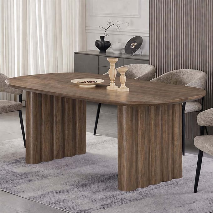 Milton & Oldbrook Eettafel 200 cm Zafra Bruin Eikenfineer