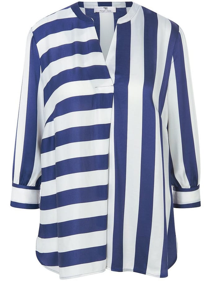 Blouse V-hals Van Peter Hahn wit
