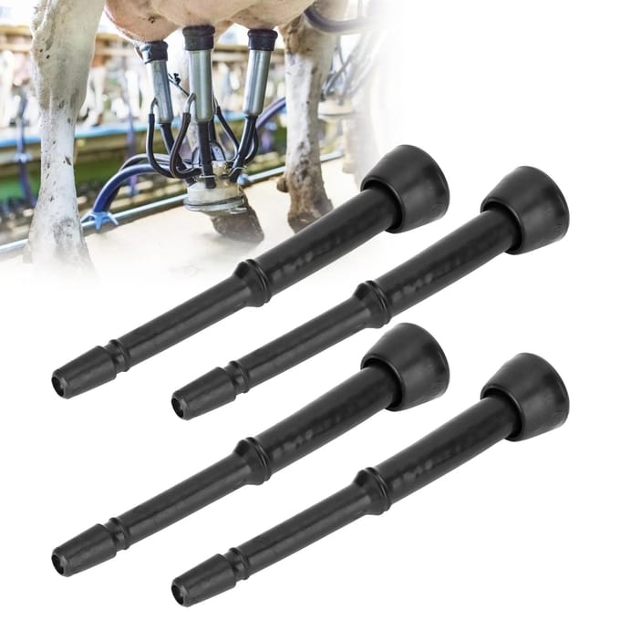 4 Stuks Speenbekervoering Gereedschap Rubber Voering Accessoire voor Vee Geit Melkmachine black