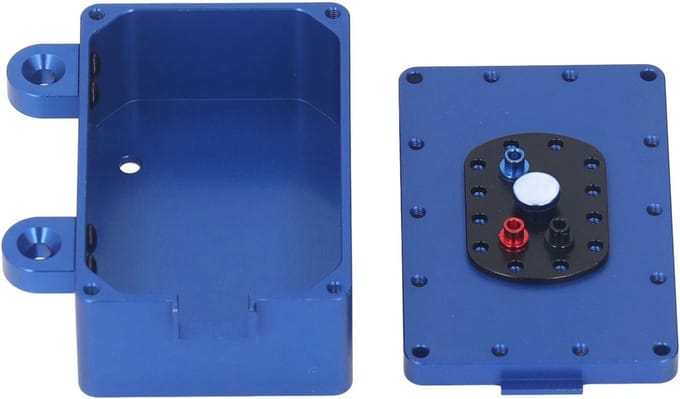 RC Auto Box - Ontvanger Opslag - Onderdelen Beschermen - Aluminiumlegering Constructie - 1/10 Schaal - Blauw