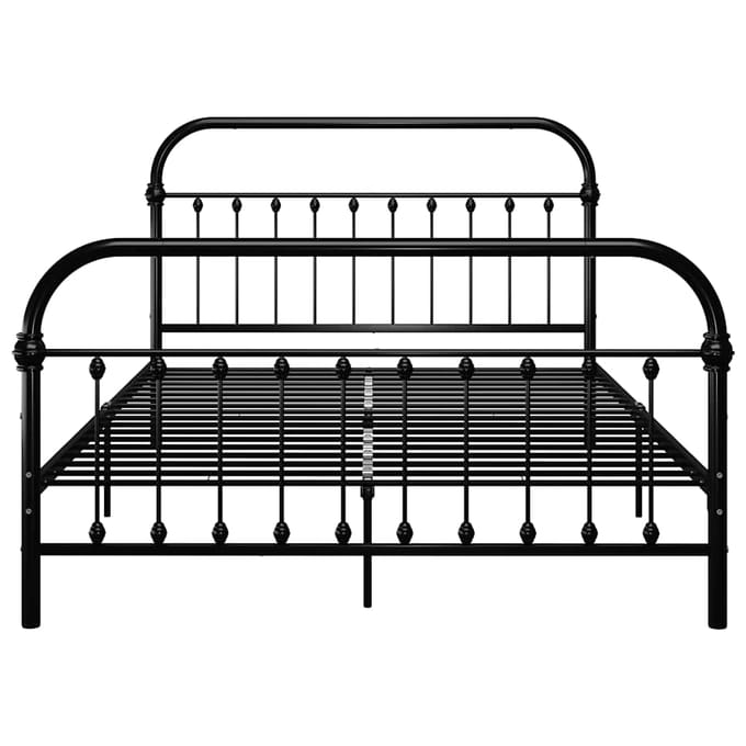 vidaXL - Bedframe - metaal - zwart - 160x200 - cm