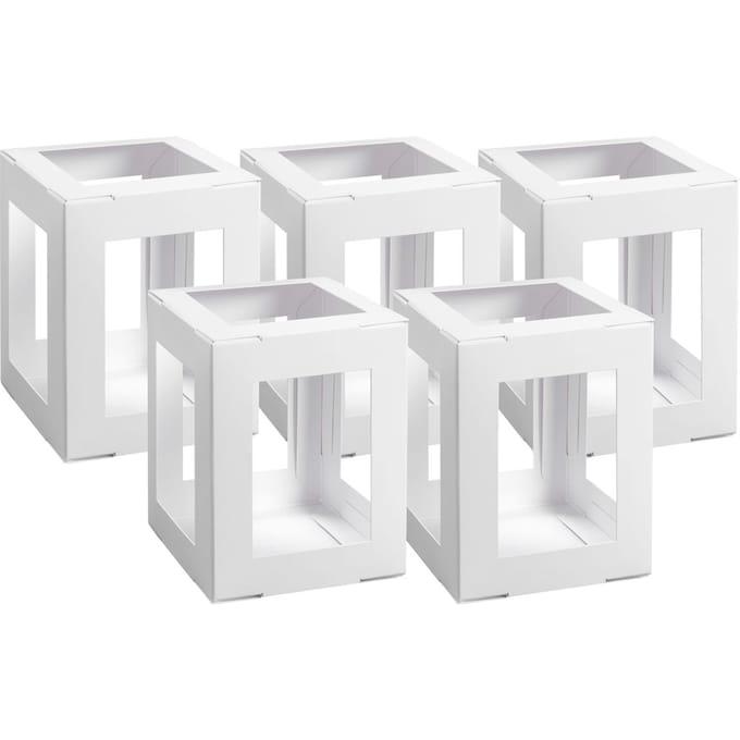 Lantaarn  blanco "Vierkant", 5 stuks - Wit