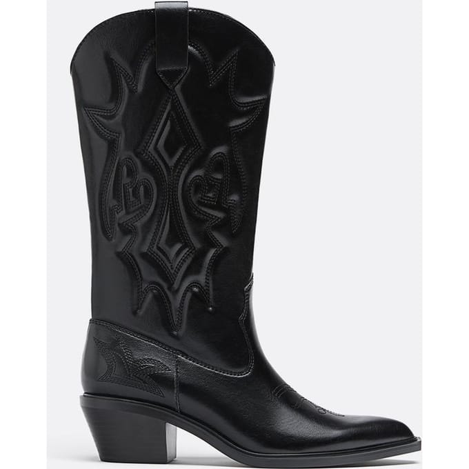 Stradivarius Cowboylaarzen met hak  Zwart 41