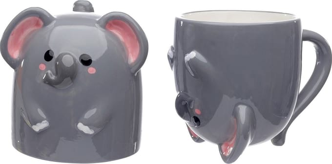 Mok tas beker olifant upside down ondersteboven