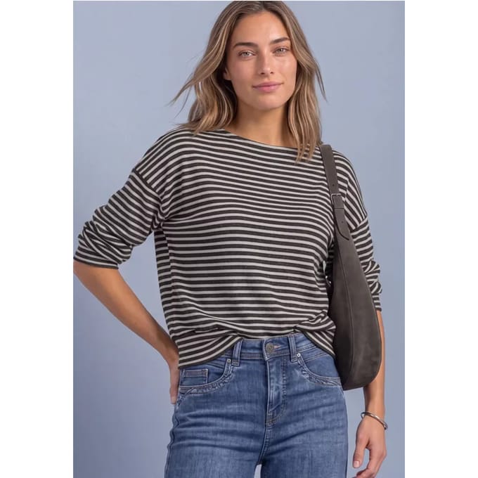 Shirt met lange mouwen en elastische zoom