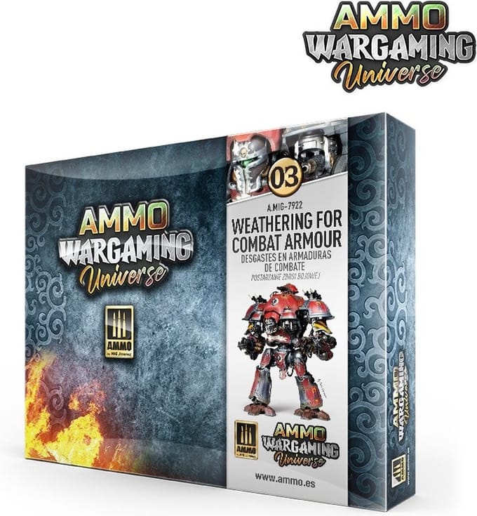 AMMO by Mig Jimenez Modelbouwdecoratie - MIG 7922 Wargaming Universe 03 - Weathering Combat Armour Effecten set