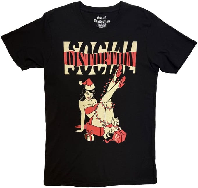 Social Distortion - Pin Up Holiday Heren Tshirt - 2XL - Zwart