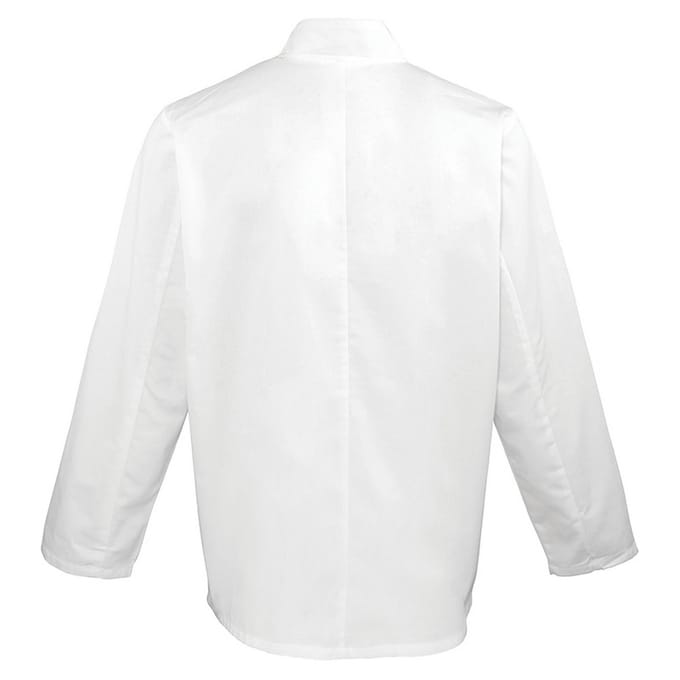 Premier Heren Coolchecker Chef Jacket met lange mouwen (Wit)
