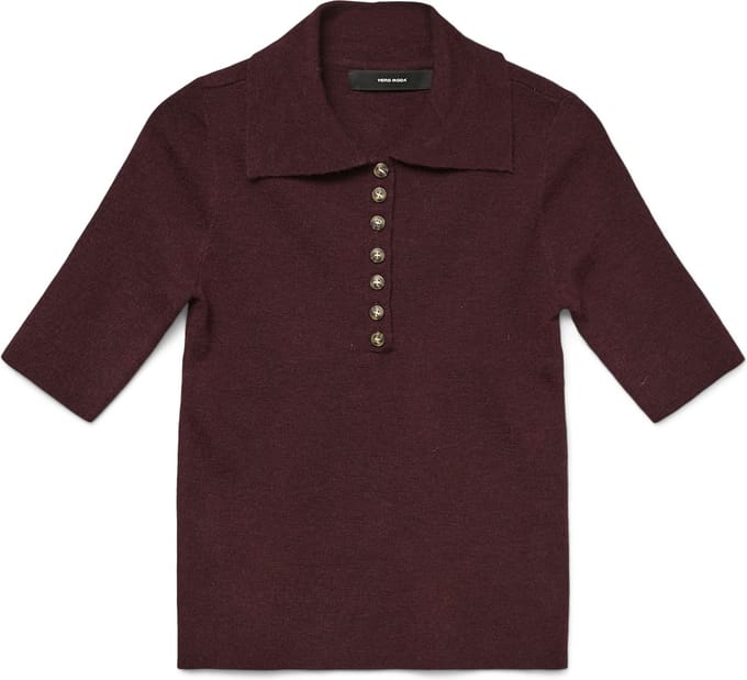 VERO MODA - VMMARINA 2/4 POLONECK PULLOVER - Dames - Polo's