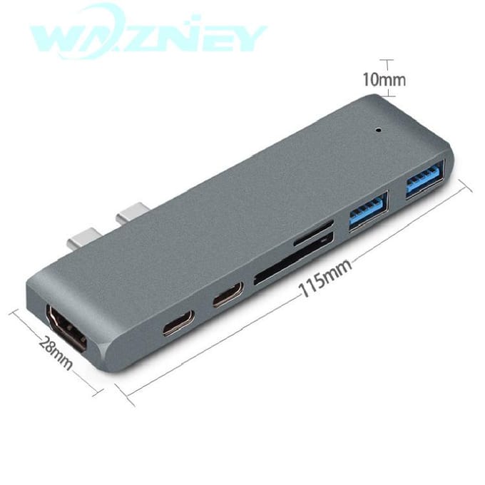 Dubbel type-c naar HDMI-uitbreidingsdock usb3.1 Thunderbolt-converter zeven-in-één MacBook TV-projector