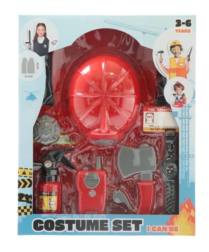 KiddyGo brandweer verkleedset speelgoed met accessoires voor kinderen.