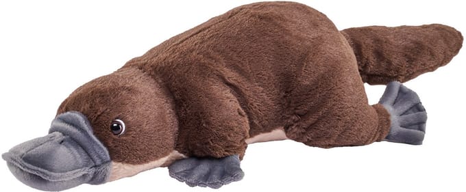 Wild Republic vogelbekdier knuffel - bruin - Pluche - 30 cm - knuffeldieren - vogelbekdieren