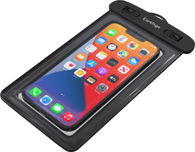 Waterdichte telefoonhoesjes Set van 2 stuks - Zwart