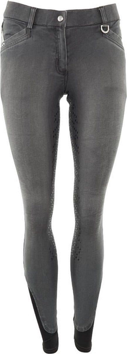 BR Rijbroek Mette Jeans Siliconen Zitvlak Grey Denim - 34