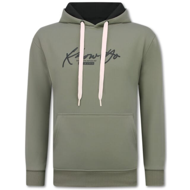 Oversized Hoodie Heren met Capuchon - Gangster - Dik Geweven - 5788 - Grijs