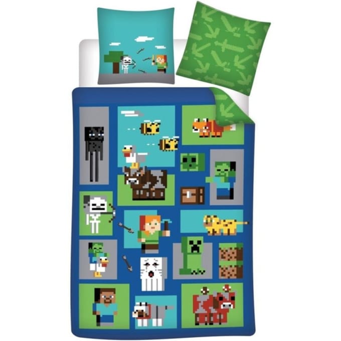 Minecraft Dekbedovertrek Play - 140 x 200 cm - Katoen