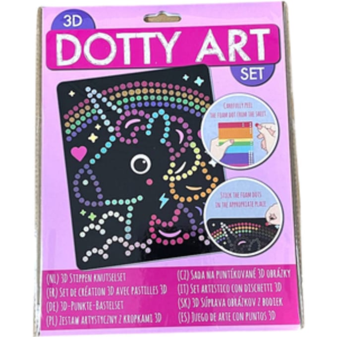 DOTTY ART SET - KOALA BEER - STICKERS PLAKKEN - 3D STIPPEN KNUTSELSET