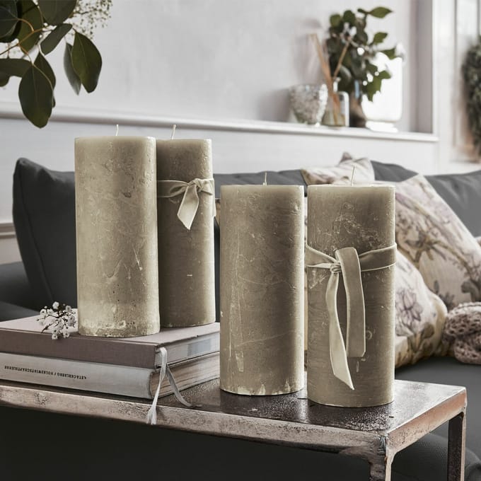 LOBERON Kaars set van 4 Homel taupe