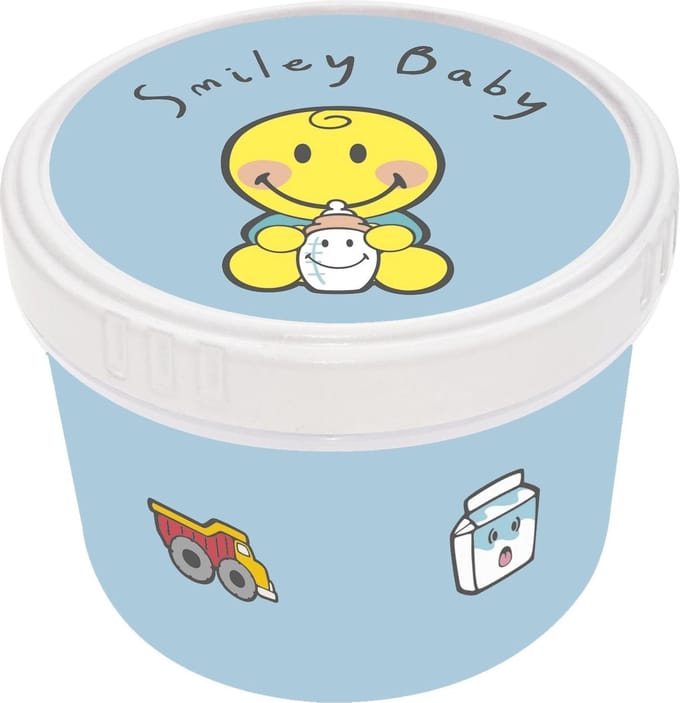 Zak!Designs Smiley Kinderen Snackbox - Boy - Melamine - Blauw
