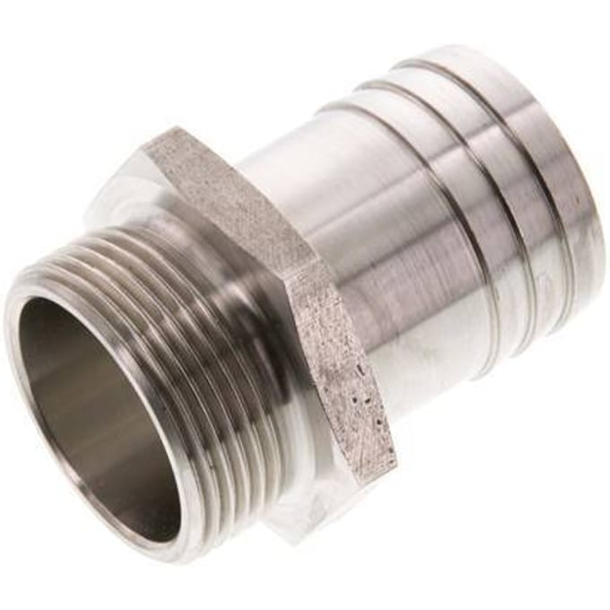 G 1 1/4'' Buitendraad x 38mm RVS Slangpilaar 40 Bar